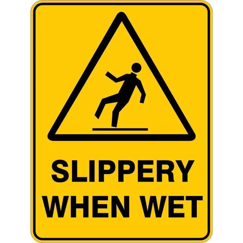 Sign SLIPPERY WHEN WET 210 x 297mm 90039029 840824