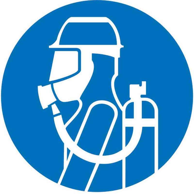 Pictogram Breathing Apparatus 100mm Diameter 60036681 MPBAMB100DS