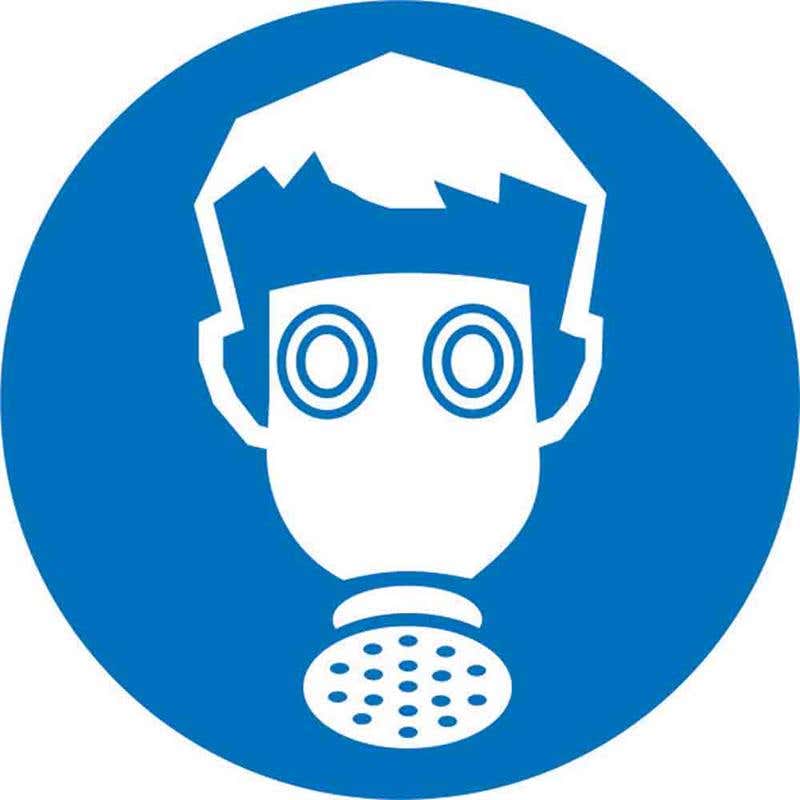 Pictogram Respirator 100mm Diameter 60036690 MPRESP100DS