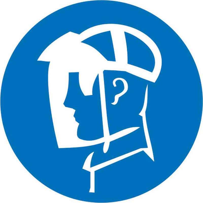 Pictogram Face Shield 100mm Diameter 60036694 MPFACE100DS