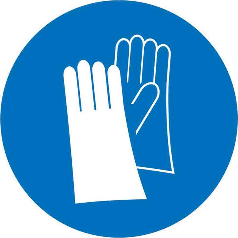 Pictogram Hand Protection 100mm Diameter 60036701 MPHAND100DS