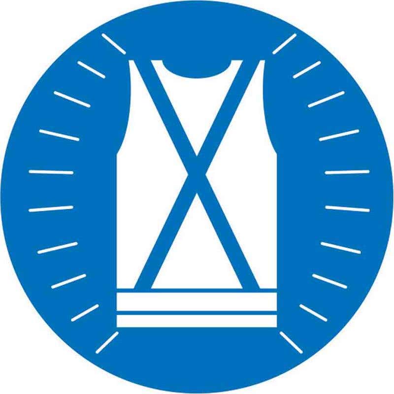 Pictogram HIGH Visibility Clothing 100mm Diameter Pk 5 60036703 MPHIVI100DS