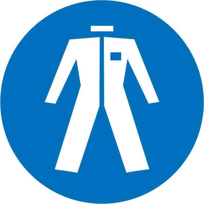 Pictogram Protective Clothing 100mm Diameter 60036706 MPPROC100DS