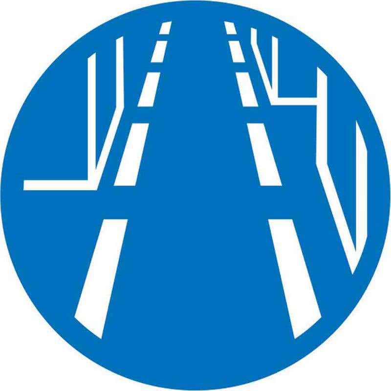 Pictogram AISLE MUST BE KEPT CLEAR 100mm Diameter 60036721 MPAMBK100DS