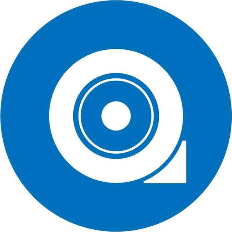 Pictogram Wheel Must Be Chocked 100mm Diameter 60036724 MPWMBC100DS
