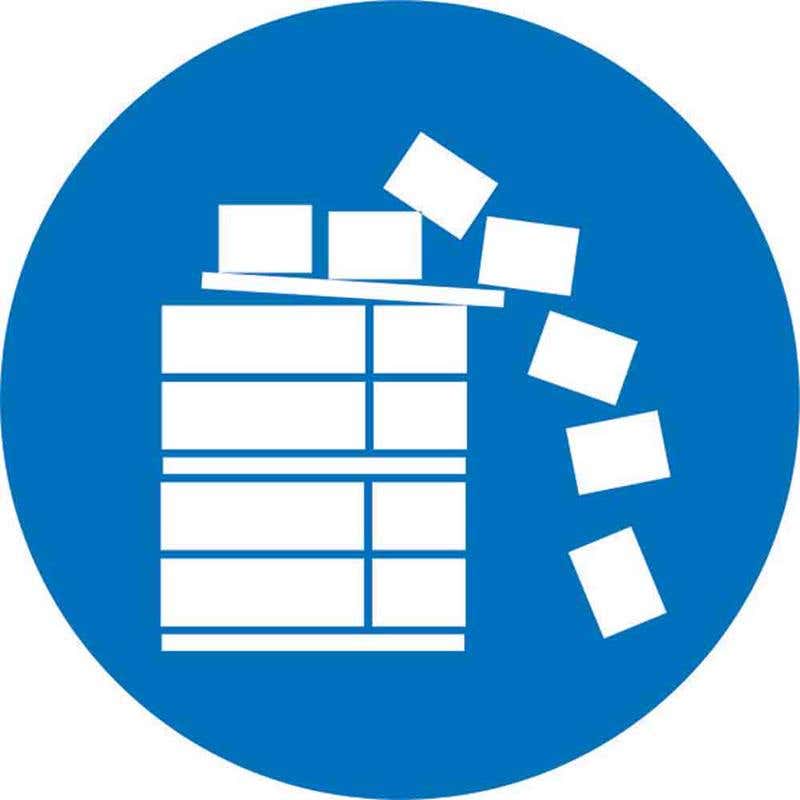 Pictogram STACK CORRECTLY 100mm Diameter 60036736 MPSTCO100DS