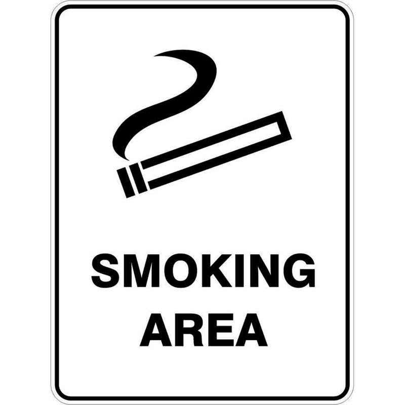 Sign SMOKING AREA 300 x 225mm Fluted 60037023 SMOKI3022F