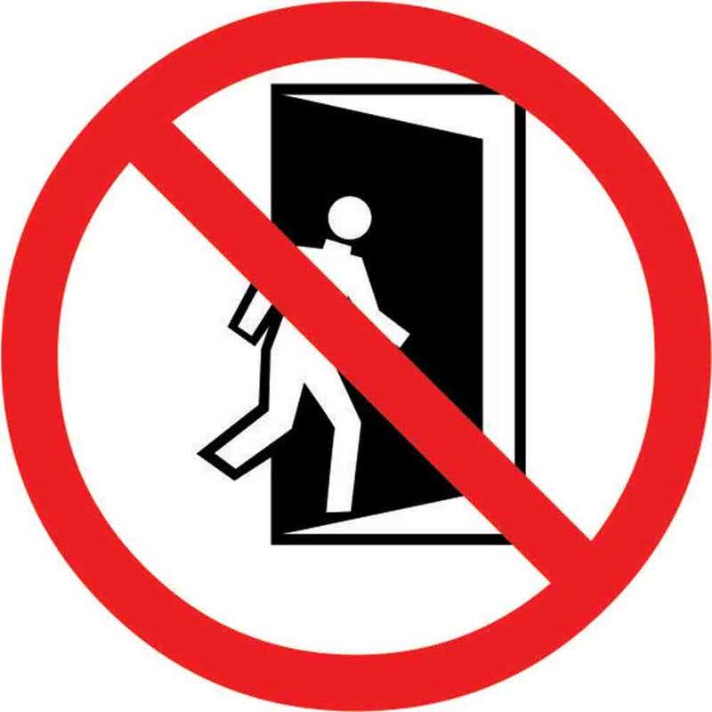 Pictogram NO EXIT 100mm 60037057 PPNEXI100DS