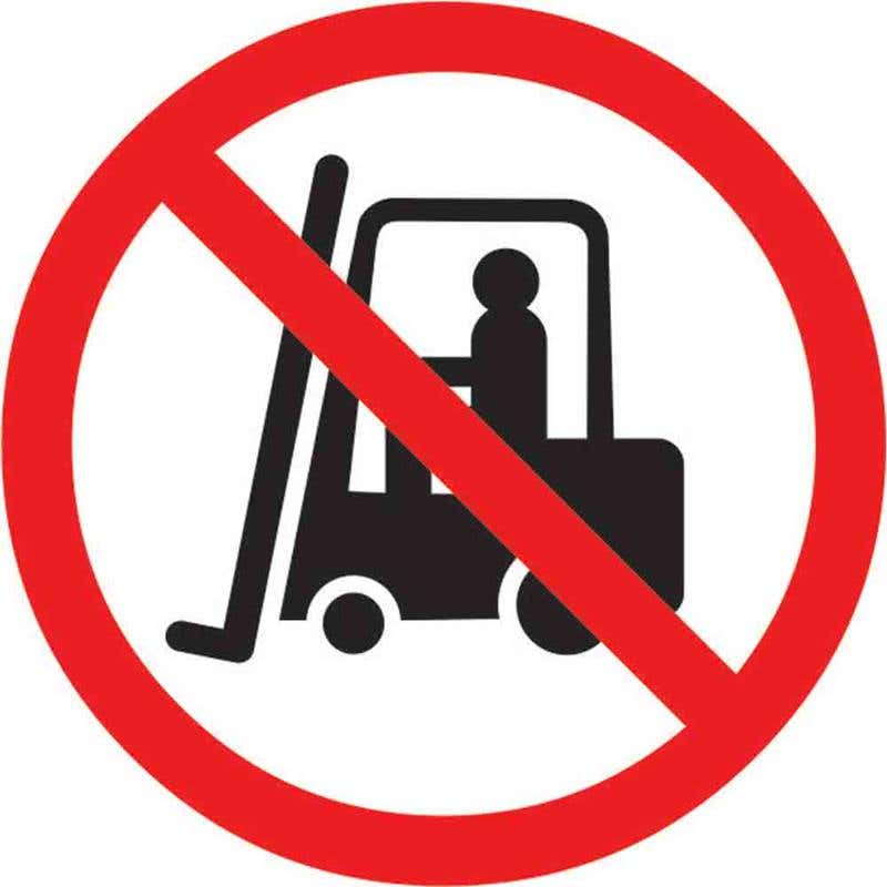 Pictogram No Forklift Beyond This Point 100mm 60037060 PPNFBT100DS