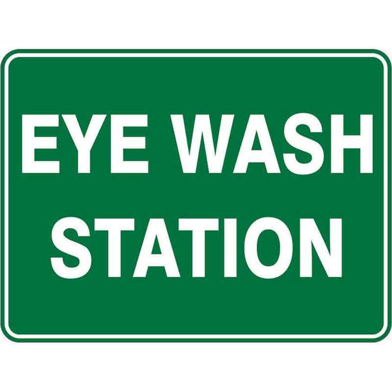 Sign EYE WASH STATION 300 x 225mm Fluted 60037130 EEWST3022F