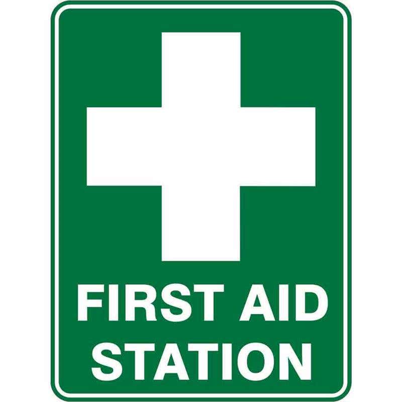 Sign FIRST AID STATION 300 x 225mm Fluted 60037151 EFAST3022F