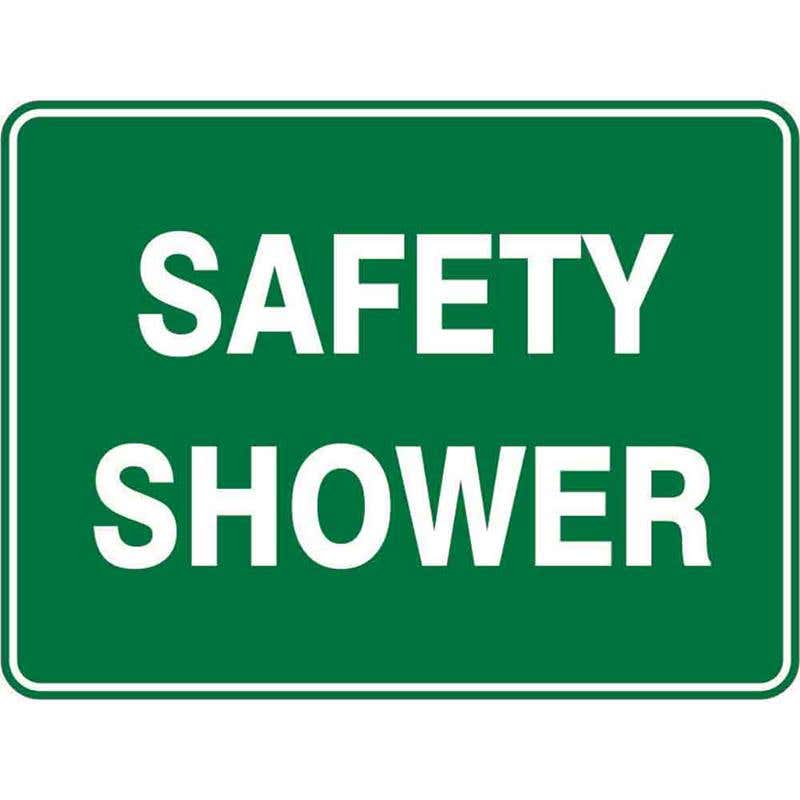 Sign SAFETY SHOWER 300 x 225mm Fluted 60037185 ESASH3022F