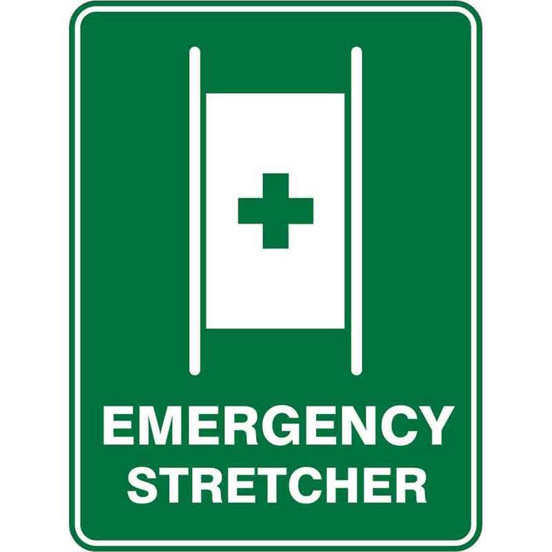 Sign EMERGENCY STRETCHER 300 x 225mm Fluted 60037307 EEMST3022F