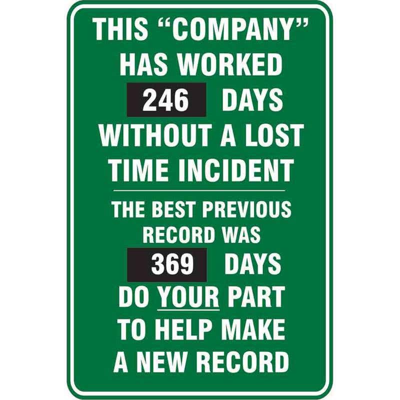 Sign WORK SAFE DAY JOB 900 x 600mm Metal 60037349 EJLTI9060M