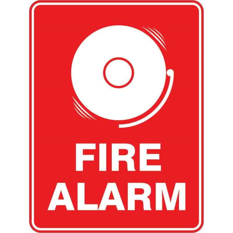 Sign FIRE ALARM + Picture 300 x 225mm Fluted 60037778 FFAPI3022F