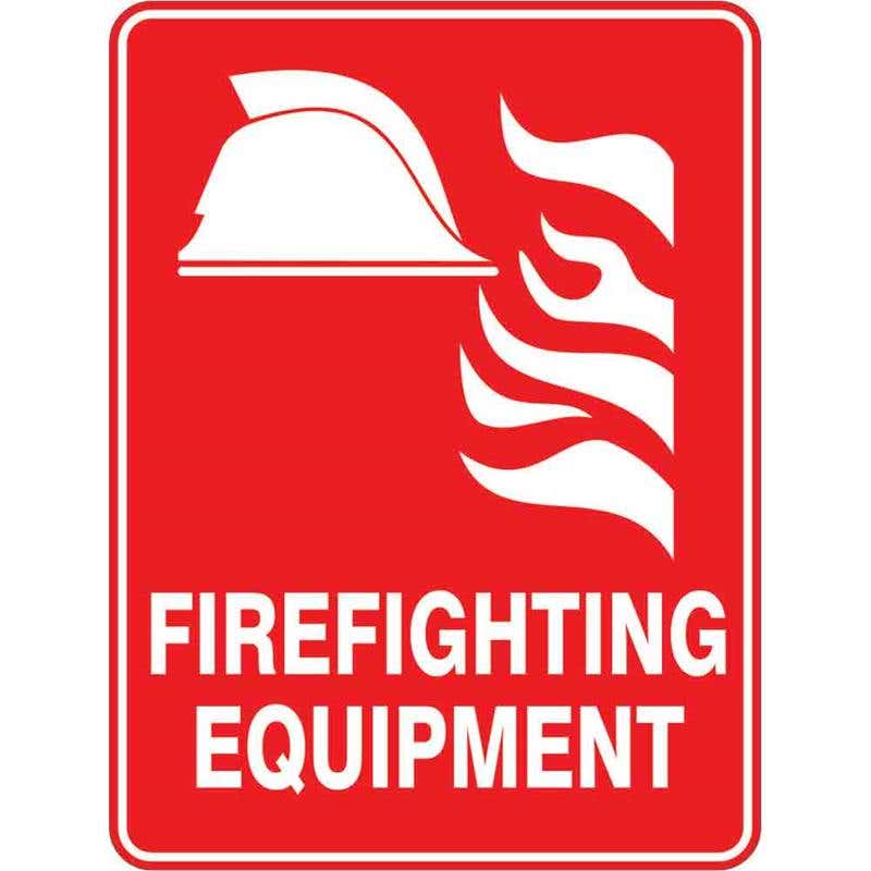 Sign FIREFIGHTING EQUIPMENT 300 x 225mm Fluted 60037929 FFFEQ3022F