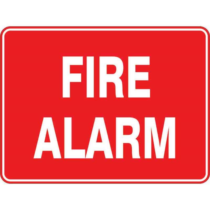 Sign FIRE ALARM 300 x 225mm Fluted 60037957 FFALL3022F
