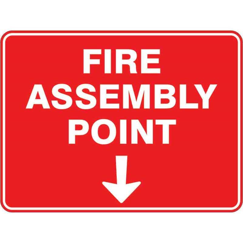 Sign FIRE ASSEMBLY POINT 300 x 225mm Fluted 60037970 FFAPO3022F