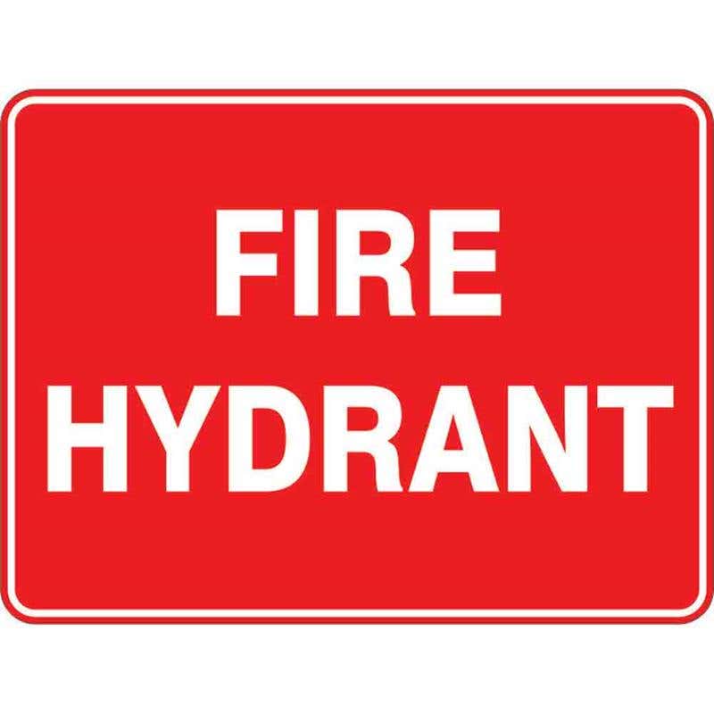 Sign FIRE HYDRANT 300 x 225mm Fluted 60038040 FFHYD3022F