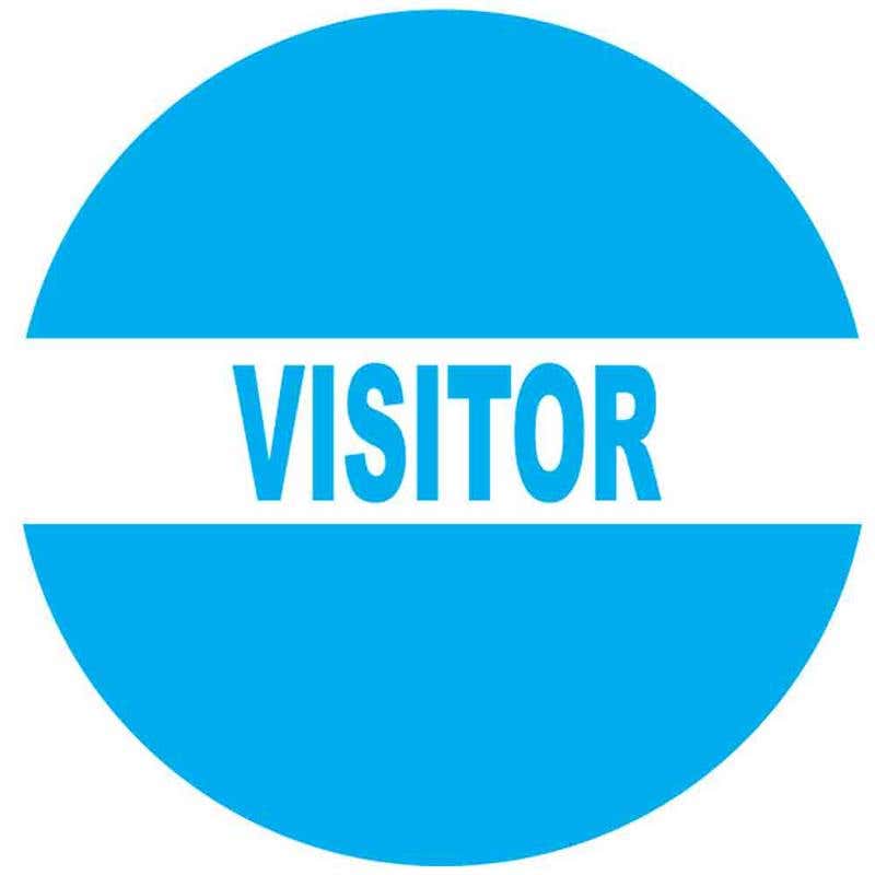 Decal 56mm Hard Hat Self Adhesive Vinyl Visitor Blue Pk 10 60038777 HHMVB