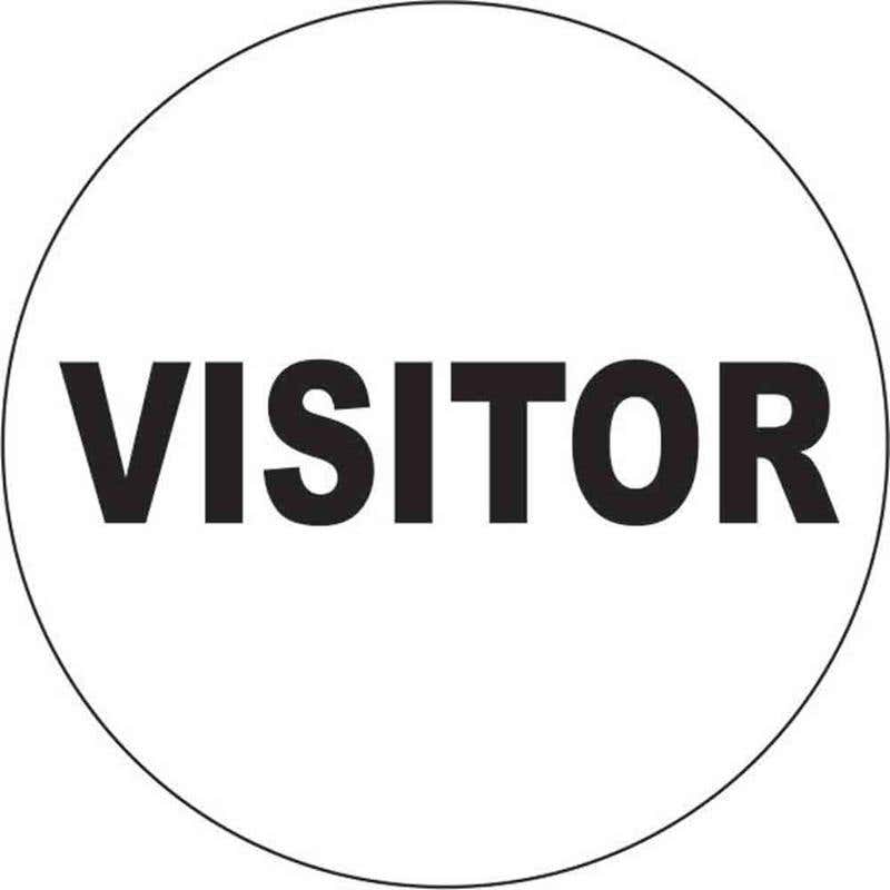 Decal 56mm Hard Hat Self Adhesive Visitor Black 60038779 HHMVM