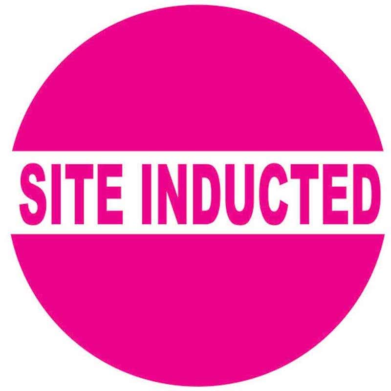 Decal 56mm Hard Hat Self Adhesive Site Inducted 60038780 HHMSI