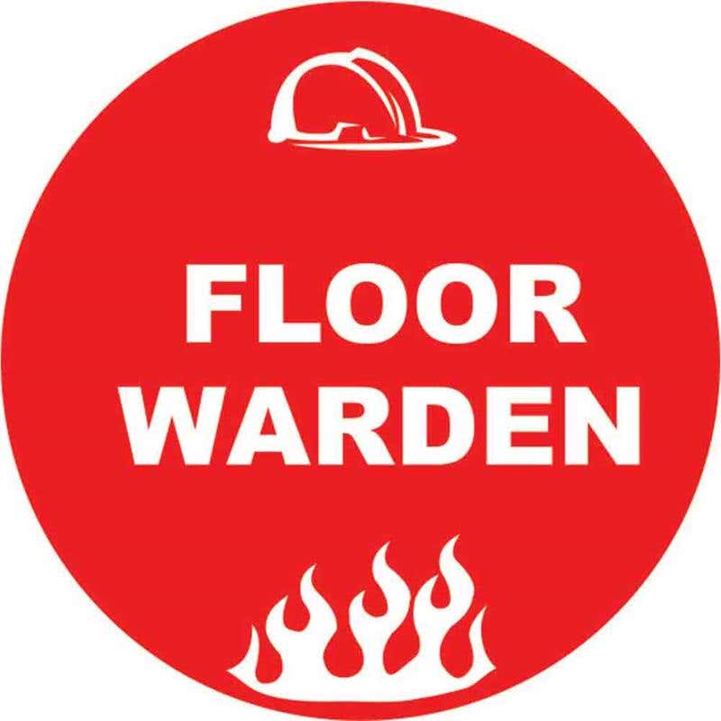 Decal 56mm Hard Hat Self Adhesive Floor Warden 60038781 HHMFLW