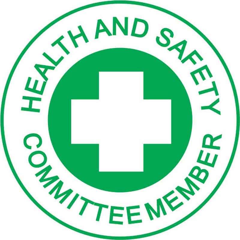 Decal 52mm Hard Hat Self Adhesive Health SAFETY Commit Cross 60038784 HHMHSC