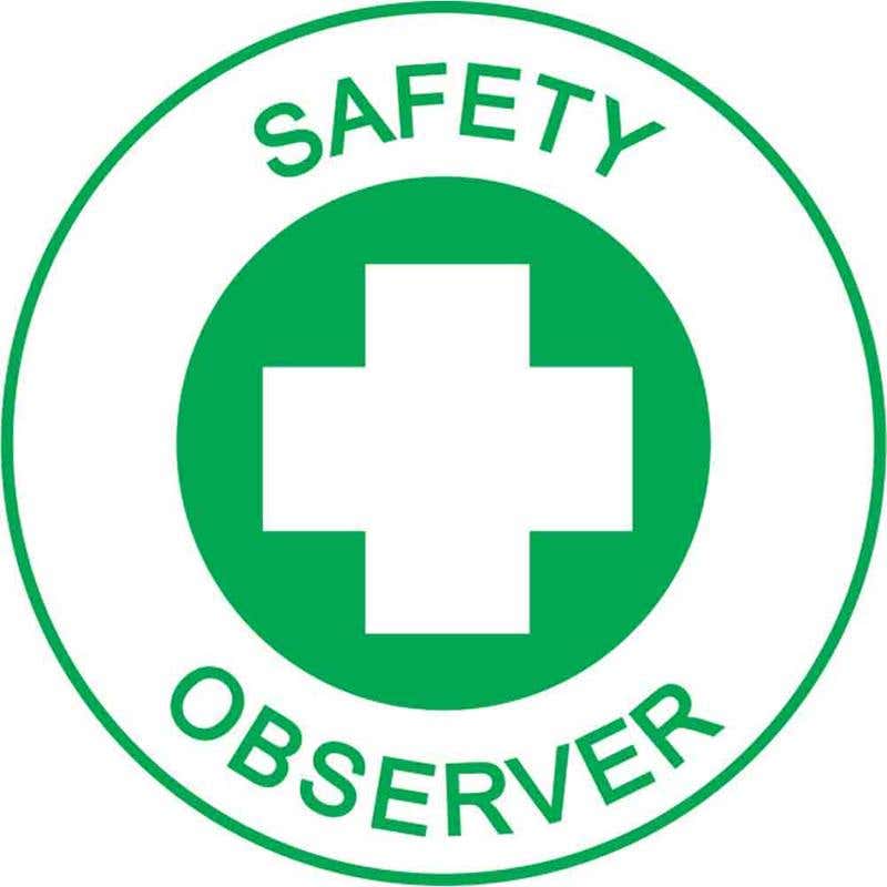 Decal 52mm Hard Hat Self Adhesive SAFETY Observer 60038785 HHMSOB