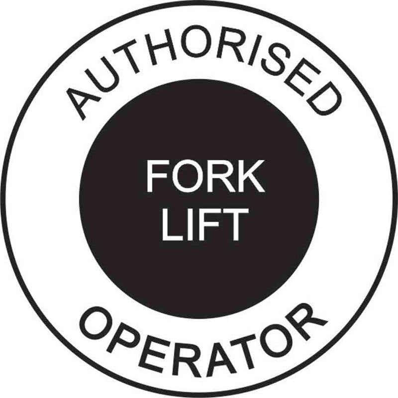 Decal 52mm Hard Hat Self Adhesive Authorised Forklift Operator 60038788 HHMAFO