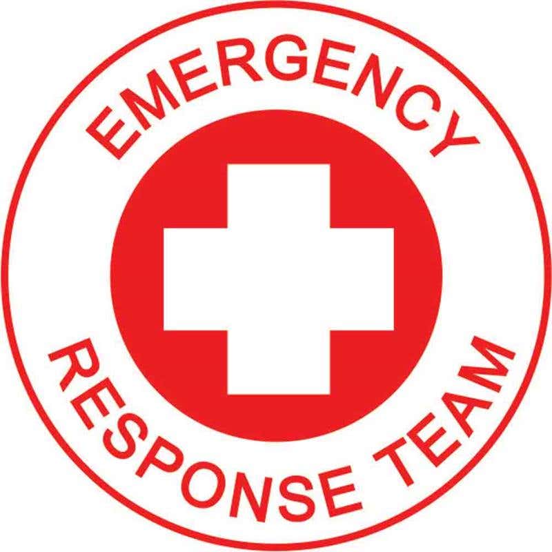 Decal 52mm Hard Hat Self Adhesive Emergency Response Team Pk 10 60038797 HHMERT