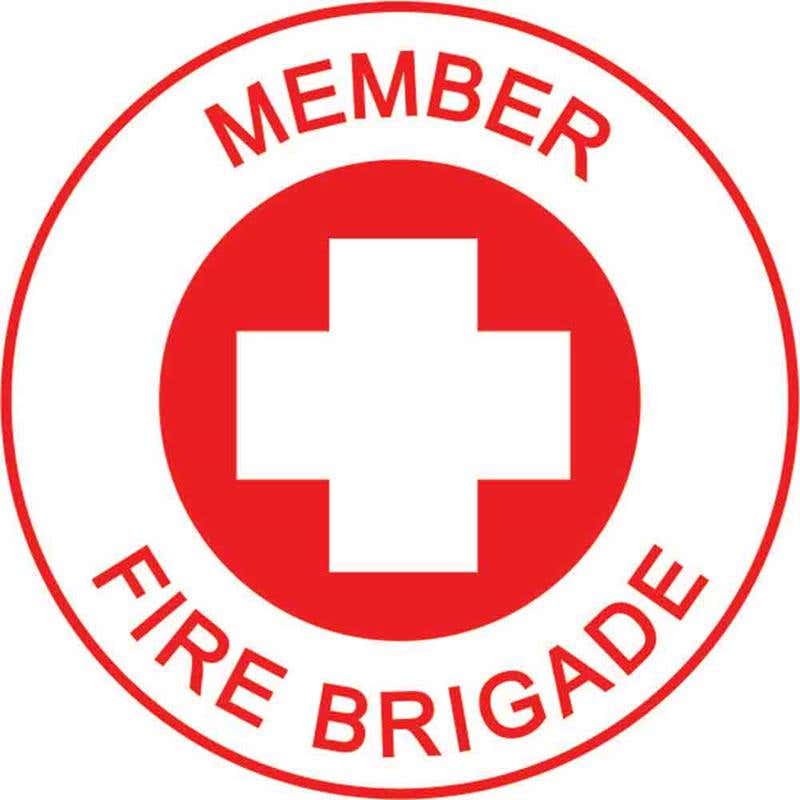 Decal 52mm Hard Hat Self Adhesive ERT-FIRE Brigade Member 60038800 HHMMFB