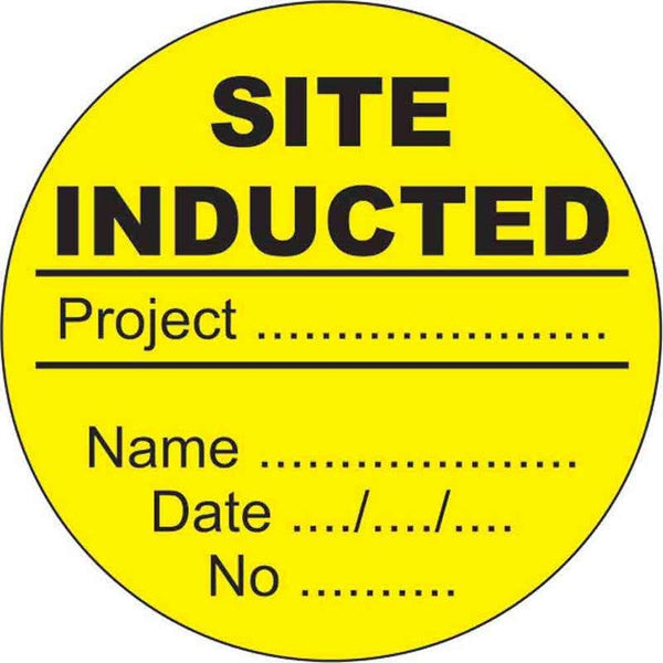 Label Generic INDUCTION Yellow Self Adhesive 50mm Pk 250 – ATOM