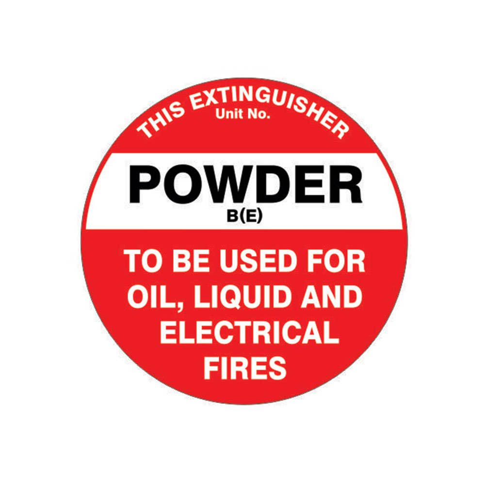 BE Powder Fire Extinguisher Information Sign 60038848 FEFFEQ2020P