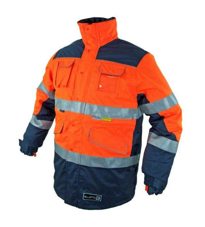 Jacket Wet Weather 4-in-1 FR Anti Static 3M Tape Orange/Navy Small Elliott 60039291 ZCIJON50T4S