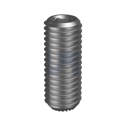 Bsw Skt Set Screw Knurl Cup Plain Bs2470/Alloy 1/2'' Bsw 1-1/4'' - Pk 100_40100824_SSSKPW0500125