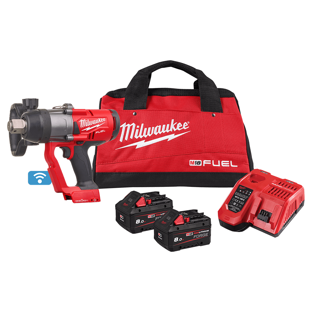 Wrench Impact Cordless 1'' M18 Fuel C/w Friction Ring Kit Milwaukee_604679_M18ONEHIWF1802FB