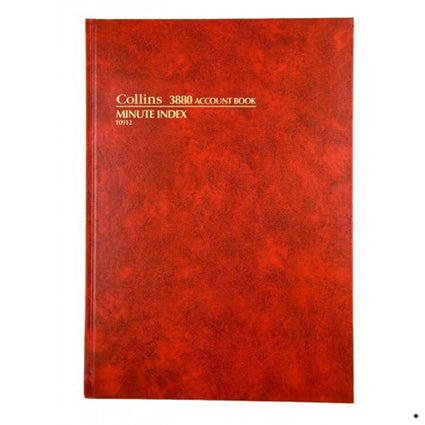 Collins Account Book 3880 Series A4 84 Leaf Red Minute Indexed/Discontinued_34177000_10912