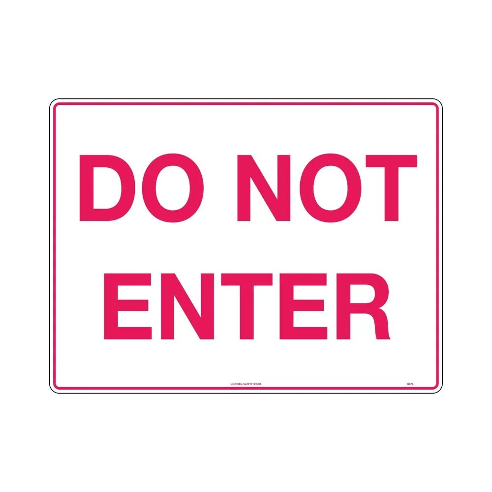 Sign DO NOT ENTER 600 X 450mm Metal_408678_617LM