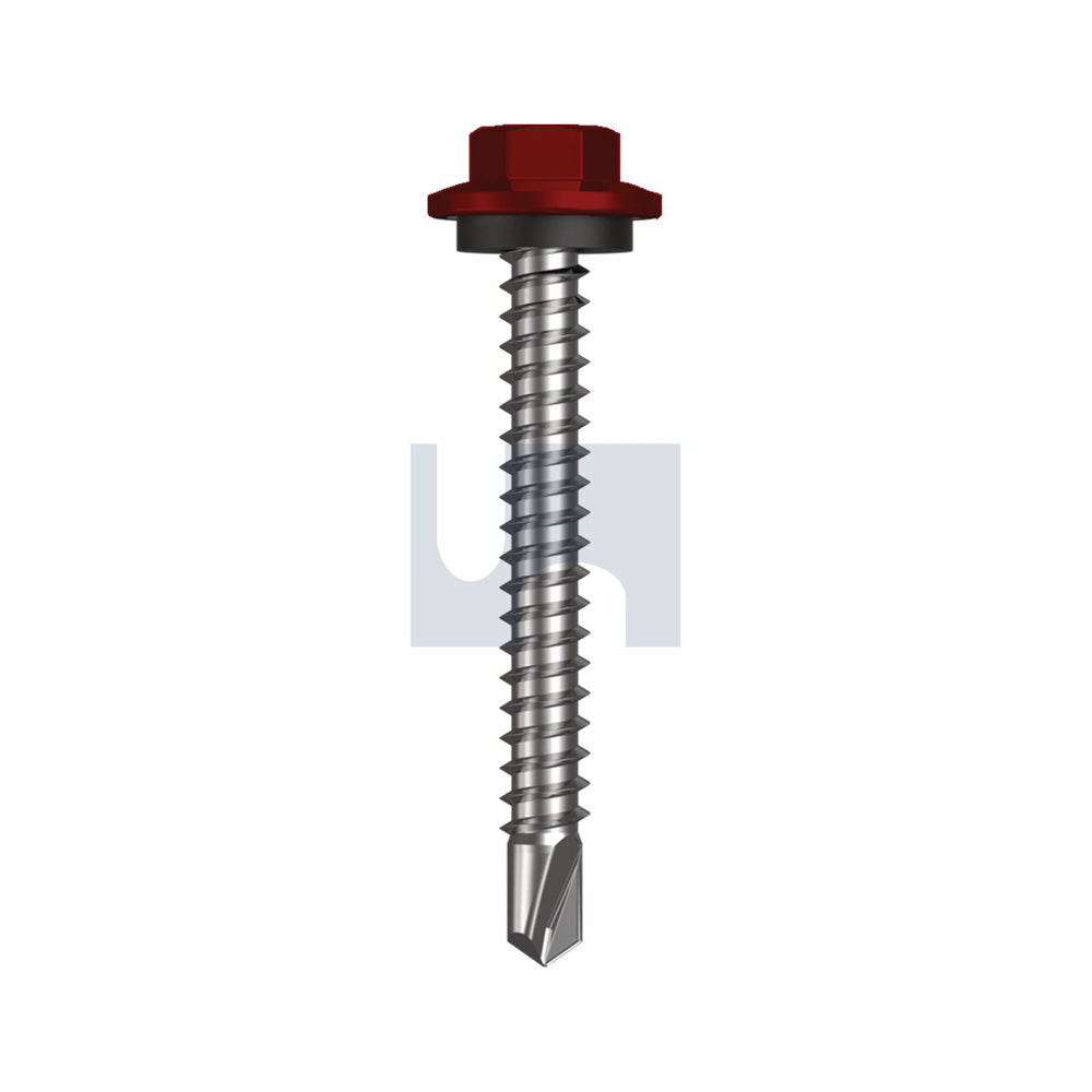 Metal Sds Hex Hd + Washer Manor Red (Scoria) -Cl4 As3566 #12-14 45 - Pk 20_40096403_FSTMRM4SH1214045