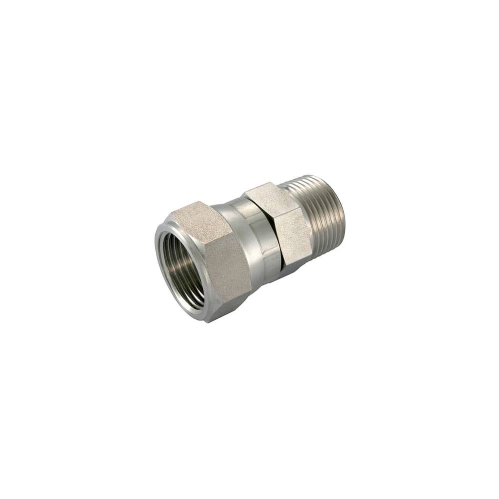 Swivel Connector Stainless Steel High Pressure Male x Female 1/4 NPT x 7/16 UNF JIC 6221002 4-4 F6X-SS