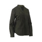 Shirt Womens Stretch V-Neck Closed Front Bisley 10 Olive BLC6063_BOLV10_40021025_BLC6063_BOLV10