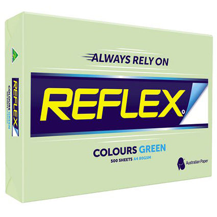 Reflex Copy Paper A4 80gsm Tint Green Ream_14172015_36502