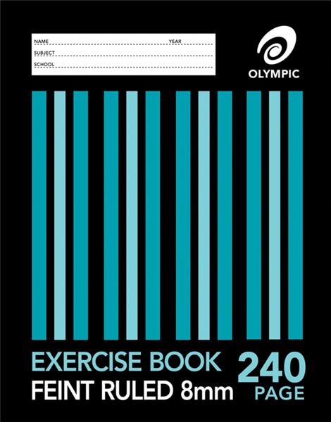 Olympic Exercise Book Feint Ruled 8mm Sewn 240 Page_34186300_140781