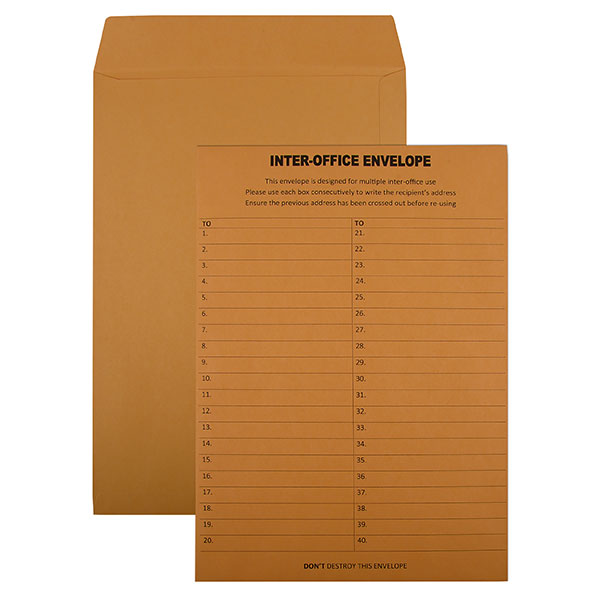 Envelope C4 324x229mm Interoffice Ungummed Gold Box 250_14266100_612429