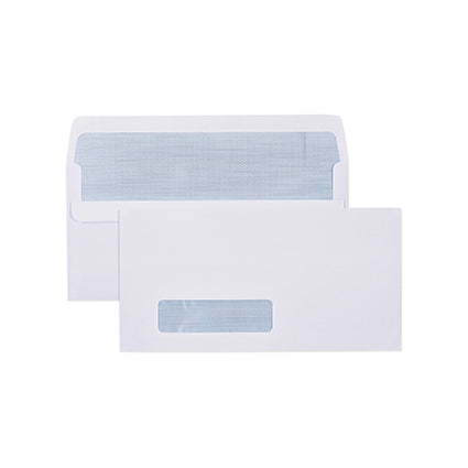 Envelope DLX 120x235mm Self Seal Secretive Window Face White Box 500_1025258_605214