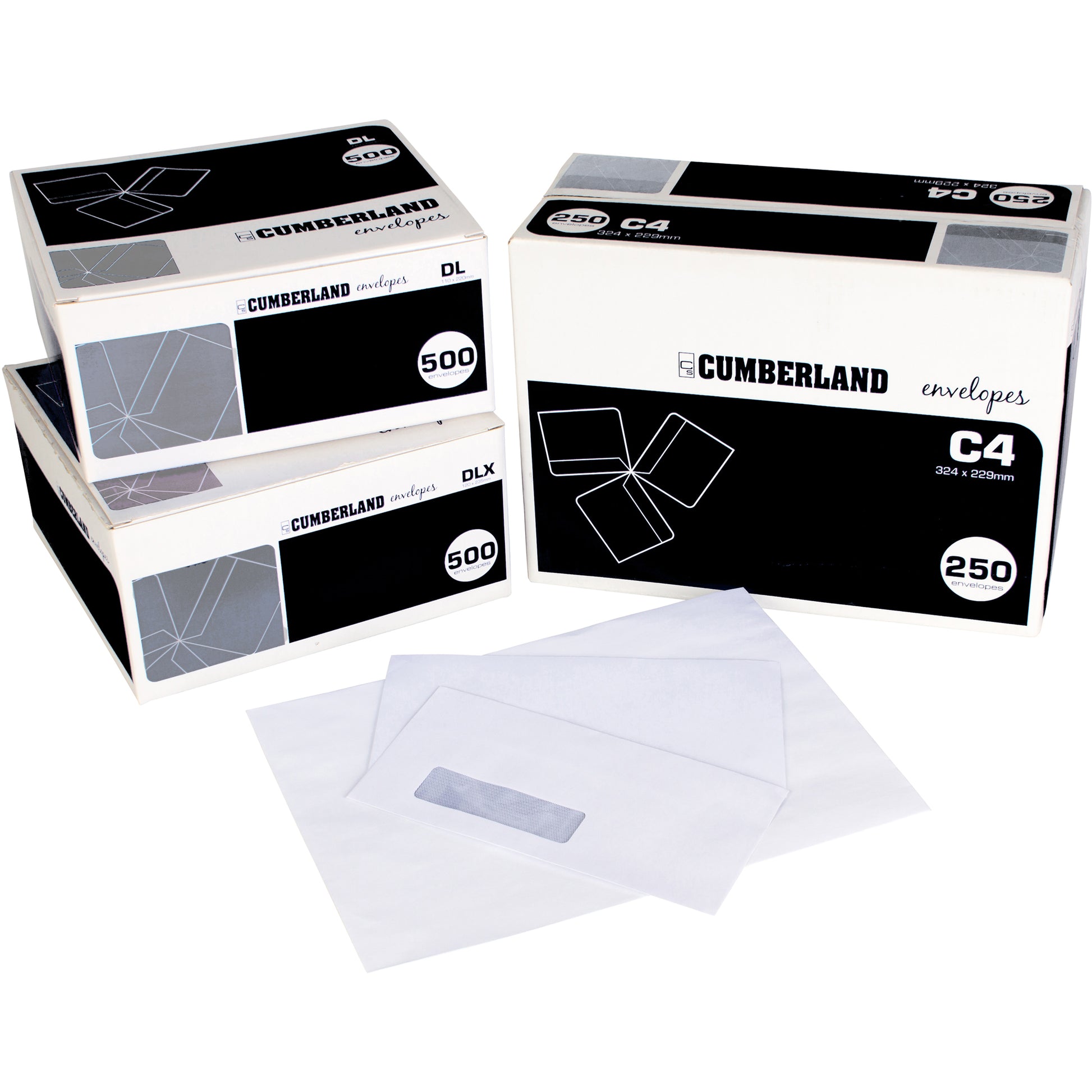 Cumberland Envelope Laser Printers Dl 110X220mm SS Sec WF White Box 500_635406000_6033111