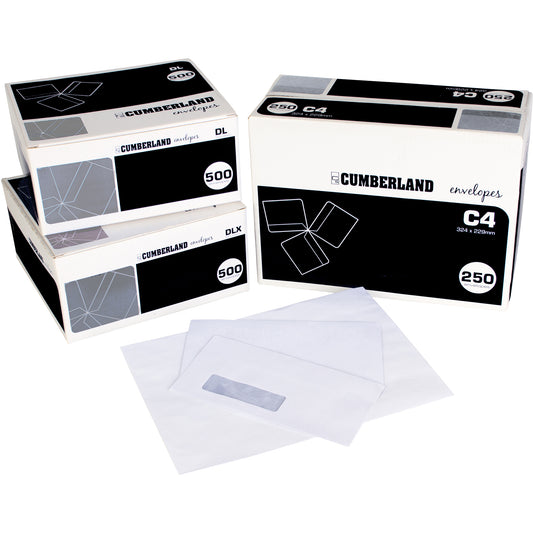 Cumberland Envelope Laser Printers Dl 110X220mm SS Sec WF White Box 500_635406000_6033111