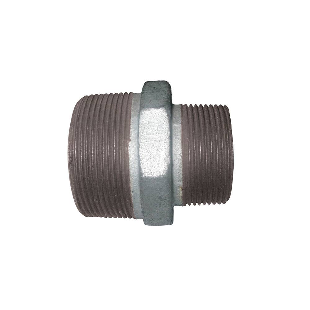 Hex Nipple Reducing Galvanised Low Pressure 1 x 1/2 BSPT 25 x 15mmNB 2924004 LN2515
