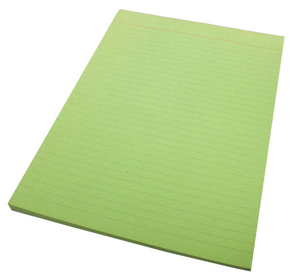 Quill Pad Ruled Bond Pad A4 70gsm 70 Leaf Pack 10 Green_9003585_32999